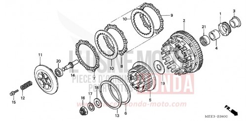 EMBRAYAGE CBR600RR3 de 2003